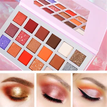 

18 Color Matte Eyeshadow Eyes Makeup Powder Waterproof Eye Shadow Powder Cosmetic Matte Eyeshadow Makeup Palette