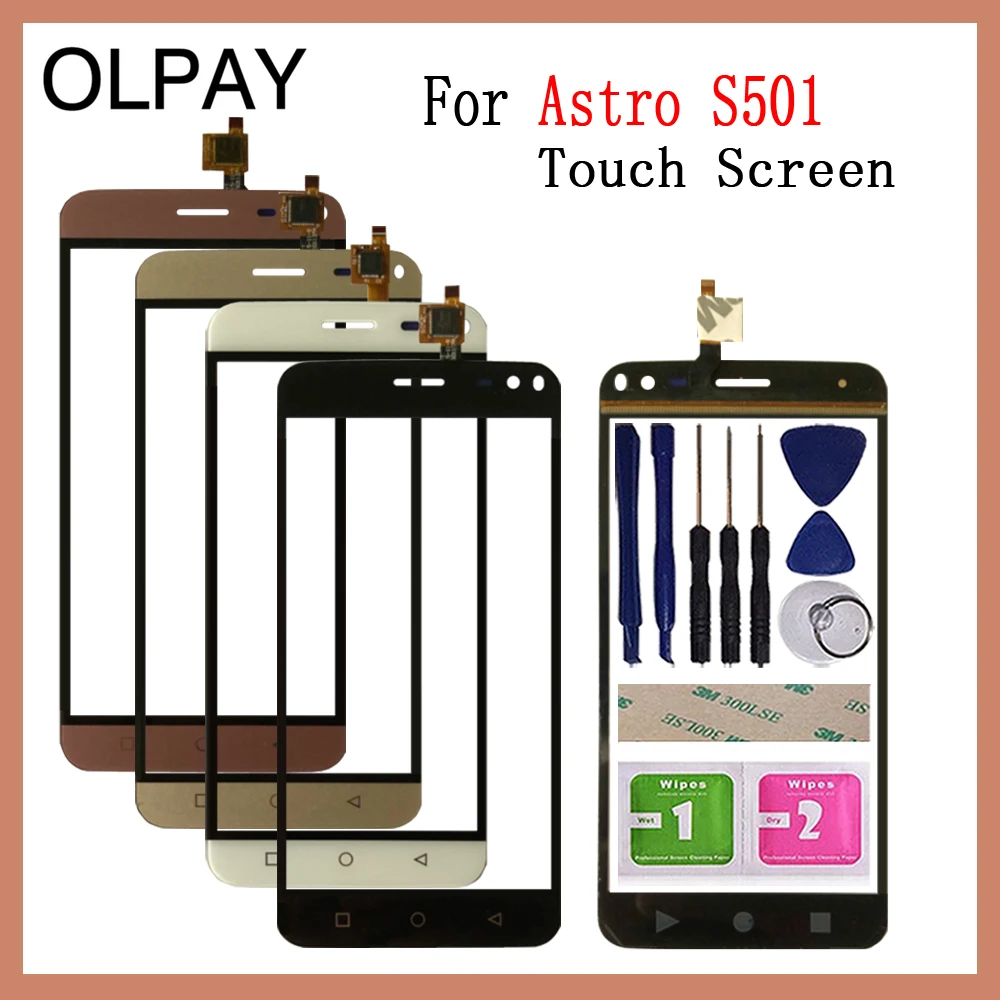 OLPAY 5,0 ''мобильный телефон сенсорный экран дигитайзер для Astro S501 сенсорный стеклянный датчик инструменты Бесплатный клей и салфетки