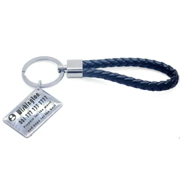 

Personalized key Custom keychain can be engraved text anti-lost Square titanium steel key Sports customizable gift