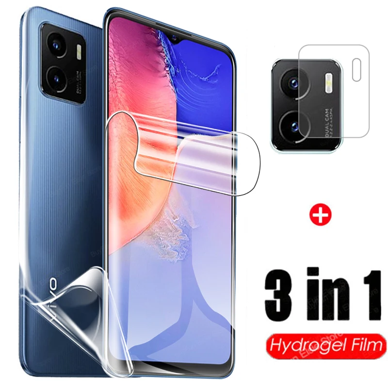 3 in 1 Hydrogel Film For Vivo Y15s Y15a Camera Protector & Back Films for Vivo Y15 S A 15Y