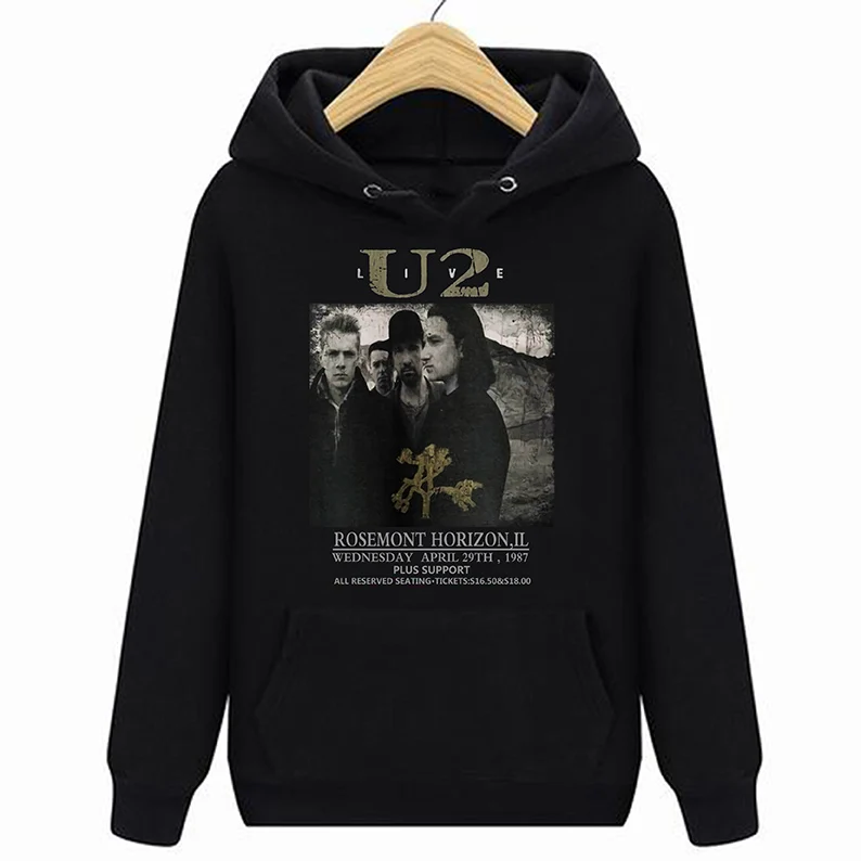 

U2 'Live' (Charcoal) Hoodies Sweatshirts - Amplified Clothing - NEW & OFFICIAL!