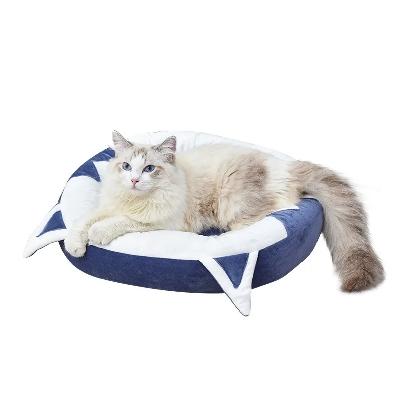 New Pet Nest with Cute Ears Senior Gray Removable Washable Printing Japanese Dog Mat Cat Litter Waterproof Bed for Husky | Дом и сад