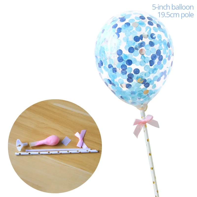1pc Cake Topper Розовый фламинго торт Топпер шар флажки для торта День рождения Дети сувениры декорирование тортов капкейк Топпер для свадебного десертного стола Декор - Цвет: 1pc Cake Topper
