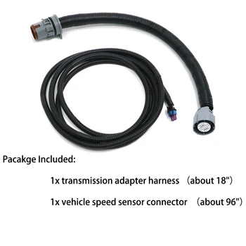 

Automatic Transmission 4L60E to 4L80E 18" Transmission Wire Adapter Harness Plug and Play Connector For GM LS series LQ4 5.3