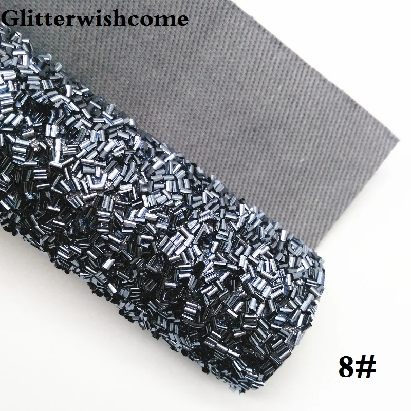 Glitterwishcome 21X29 см A4 Размер синтетическая кожа, плотная блестящая кожа ткань винил для луков, GM066A - Цвет: 8