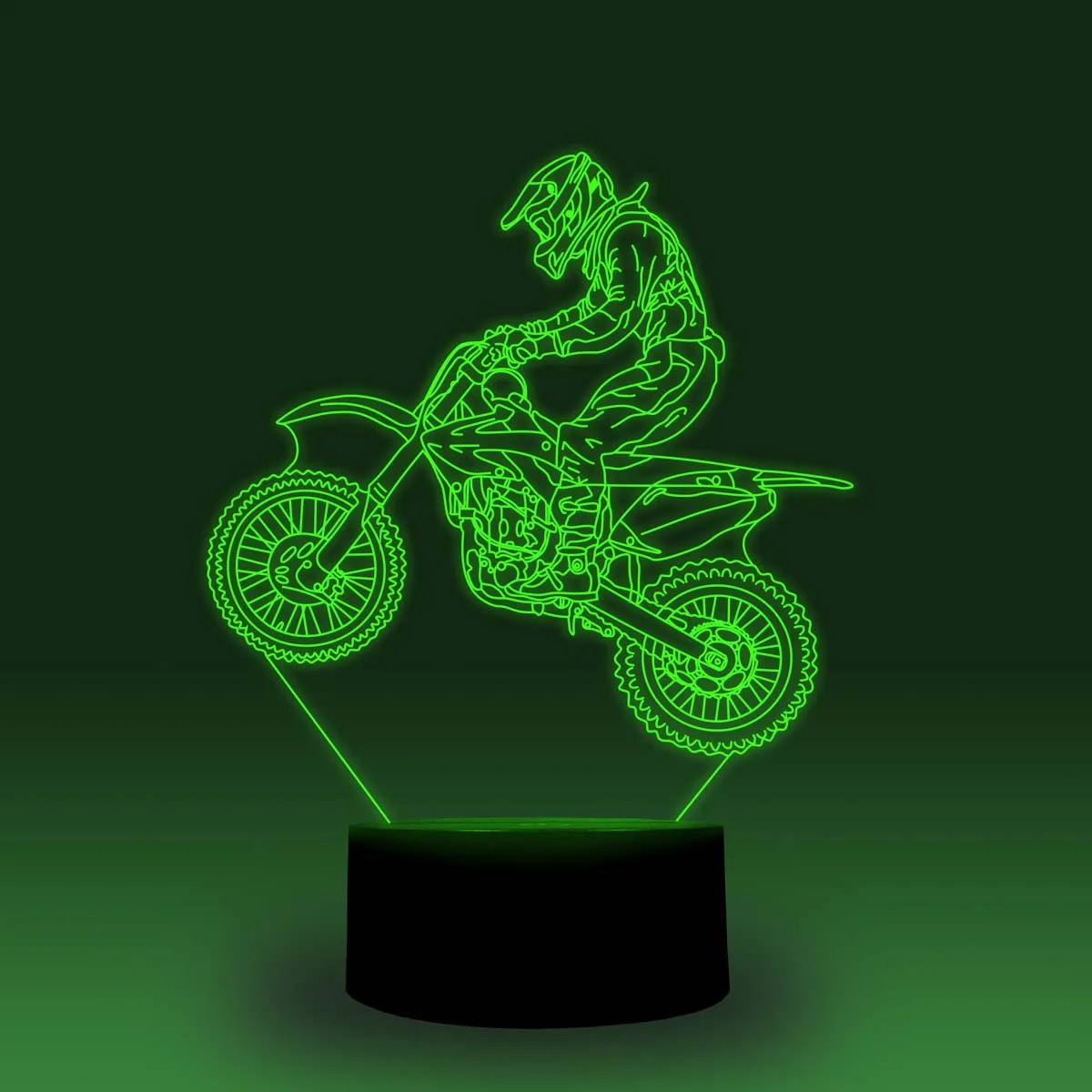 NiteApps 3D внедорожный мотоцикл ночник настольная Иллюзия украшение лампа подарок на день рождения приложение/сенсорное управление