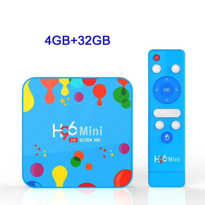 4GB 32GB H96 Мини Allwinner H6 четырехъядерный Смарт ТВ приставка Android 9,0 6K 4GB 32 GB/128 GB 5G Wifi Bluetooth Google плеер Youtube - Цвет: 4GB 32GB
