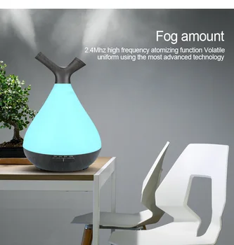

air humidifier essential oil diffuser ultrasonic aromatherapy for home aroma mist maker fogger with 7 colors lights 400ml