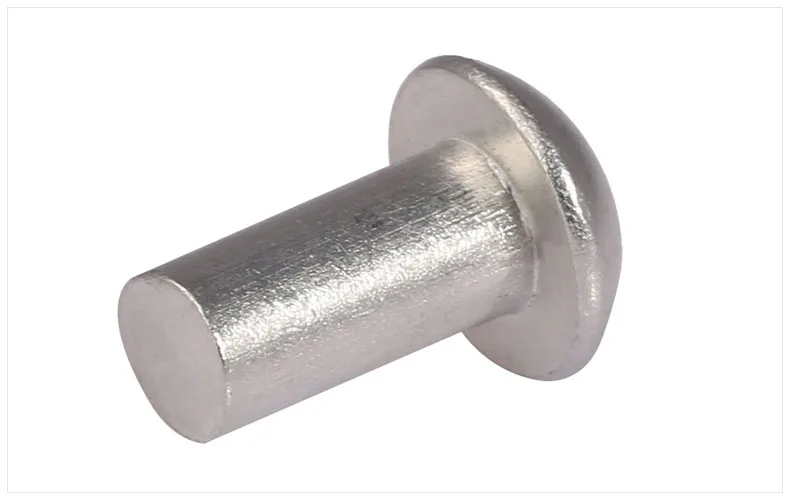 GB867 [M2-M8] Aluminum Solid Round Head Rivet Alloy Self-plugging Rivet Semi-round Head Aluminum Rivet Solid Rivet