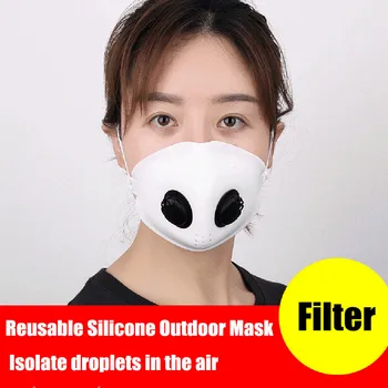 

masque de protection Facemask Dustproof Anti-Fog Haze Breathing Filter Valve Mascarilla Reusable Masks Silicone Mouth Face Mask