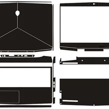 Наклейка оболочка трафарет для ноутбука крышка из углеродного волокна Portector для нового красного Alienware 15 M15 15," выпуска