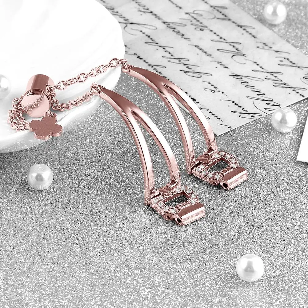 Hot Sale Watch Strap Delicate Design Hollow D-Shaped Rhinestone Metal Wristband for Fitbit Inspire Smart | Электроника