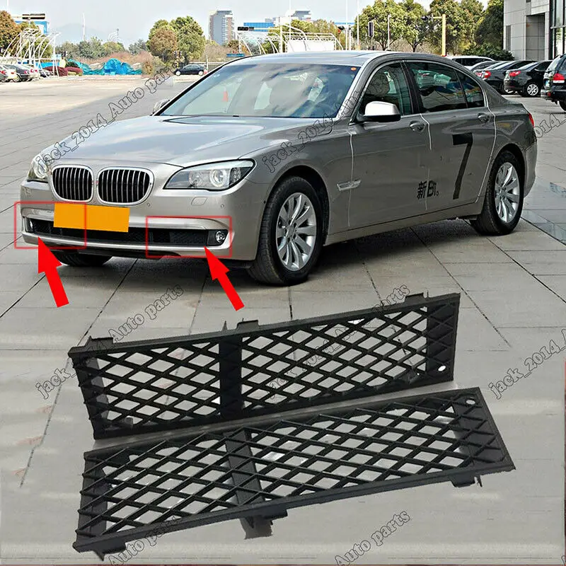 

For BMW F01/F02/740i/750i/740Li 2009-2012 Front Bumper Lateral Grill Trim 2pcs