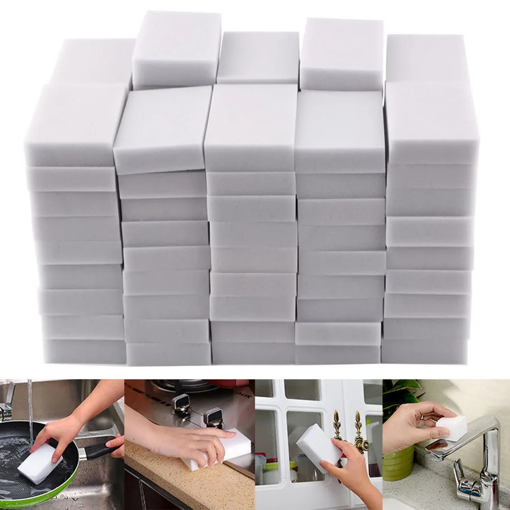 

45 Pcs/lot White Magic Sponge Eraser Cleaning Melamine Foam Cleaner Home Kitchen Pad Bathroom Clean Dish Nano Cleaning Sponges