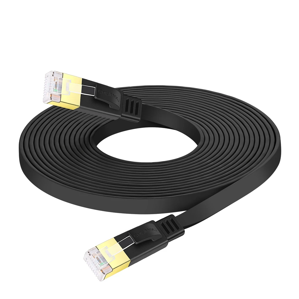 

Кабель RJ45 Ethernet CAT 7, Shuliancable, плоский, высокоскоростной, для подключения маршрутизатора, ПК, ноутбука