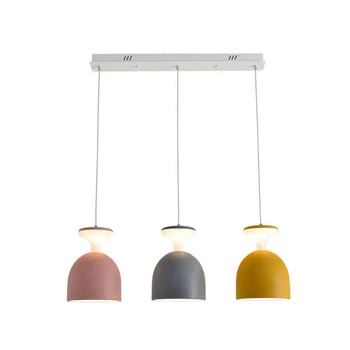 

Macarons modern simple LED dining room pendant lights macaron colorful creative foyer droplight kids room lighting fixture