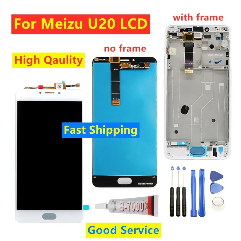 ЖК дисплей 5 дюйма для Meizu U20 со стандартными запасными частями экрана