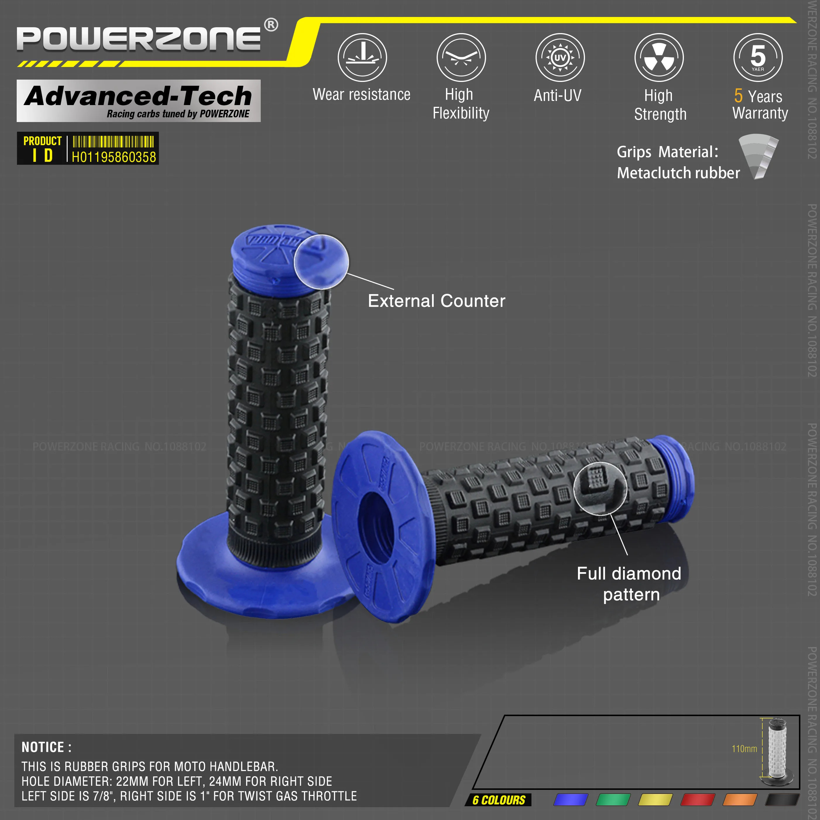 MX gel like для 7/8 &quotРуль светло голубой mx Подушка ручки мотоцикла supermoto питбайк dirt pit
