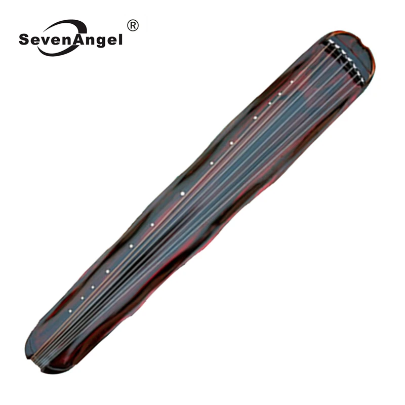 SevenAngel Advanced Guqin old House beam fir Banana Leaf cinnabar Style 7 Strings Zither Professional Chinese Musical Instrument