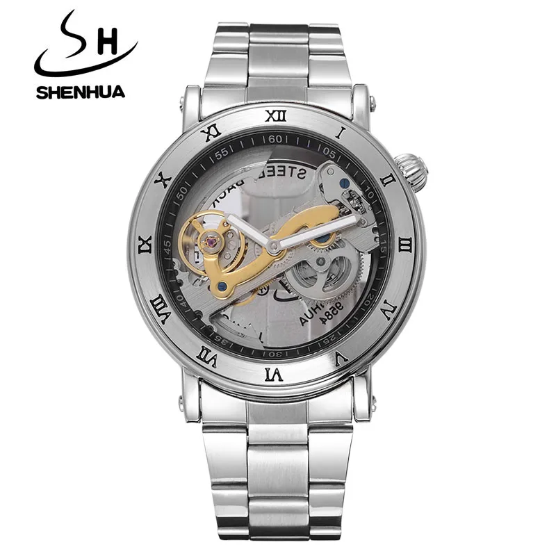 

SHENHUA Watches Men Fashion Transparent Watches Men Automatic Mechanical Watches Men Tourbillon Watches Relogio Masculino