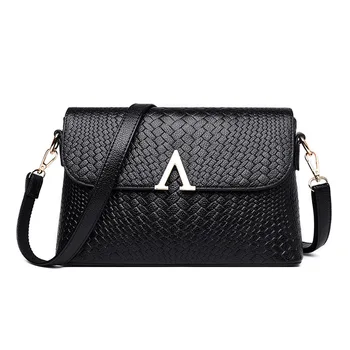 

2019 New Style Fashion Woven Pattern Soft Leather Bag Korean-style Women's Crossbody Bag handbags