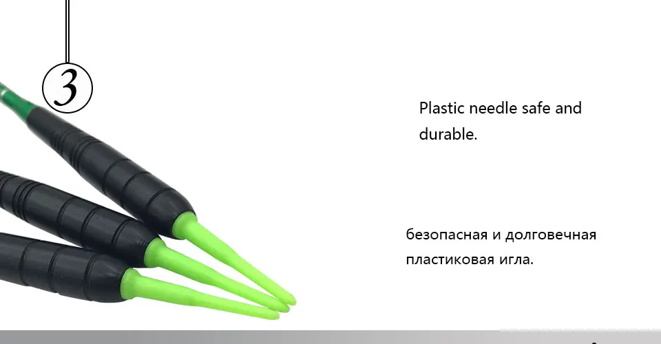 Easytoday 3Pcsset Green Soft Tip Darts Sports Supplies Darts Professional Metal Barrel Darts Shafts Aluminum Flight Tail wing (3)