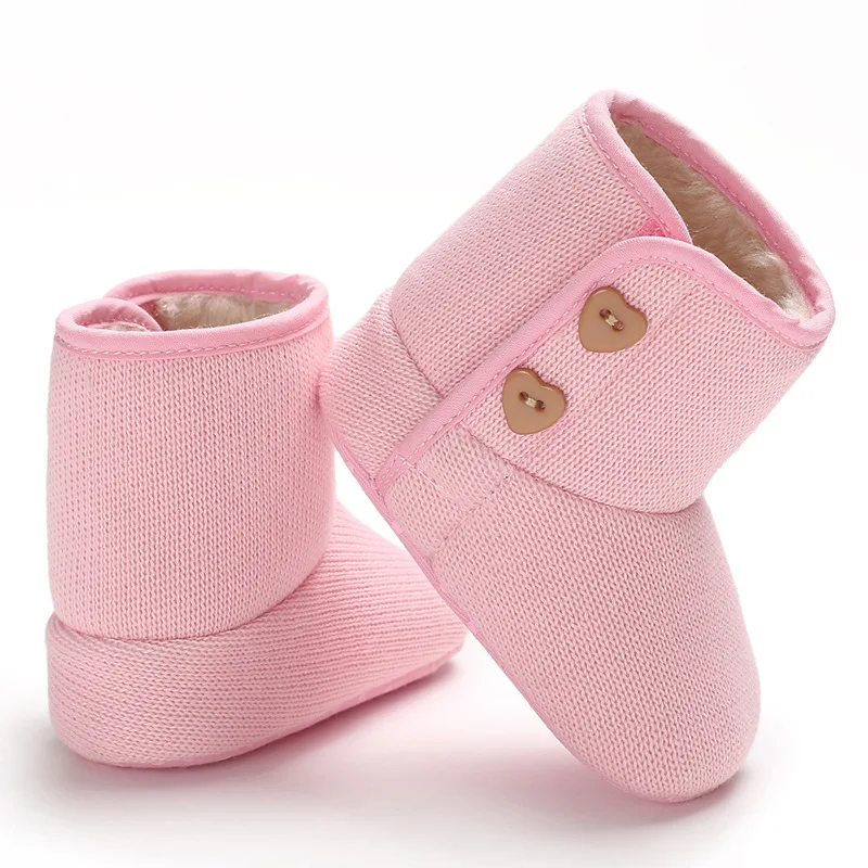 Милые ботиночки для новорожденных; теплые пушистые ботиночки для мальчиков и девочек; Сезон Зима; хлопковые удобные мягкие Нескользящие Детские ботиночки для малышей