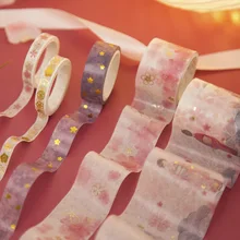 Набор световых и бумажных лент серии SAKURA PDA женский дневник DIY бронзовая декоративная наклейка 5 причастен к