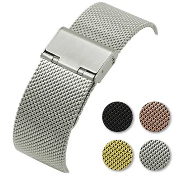 

Milanese Watch Band Stainless Steel Woven Strap Milanese Watchband 16mm 18mm 20mm 22mm Steel Belt Mesh Webbing Watch Accessories