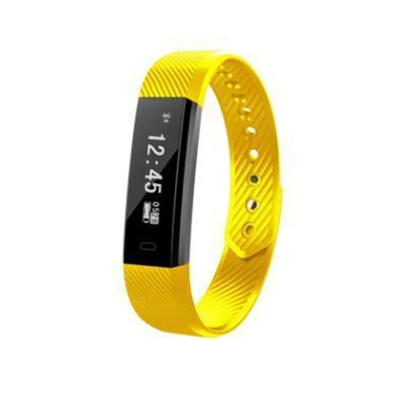 Yellow Умный Фитнес-браслет, пригодный для мужчин и женщин, детский браслет с датчиком сна - Цвет: Yellow