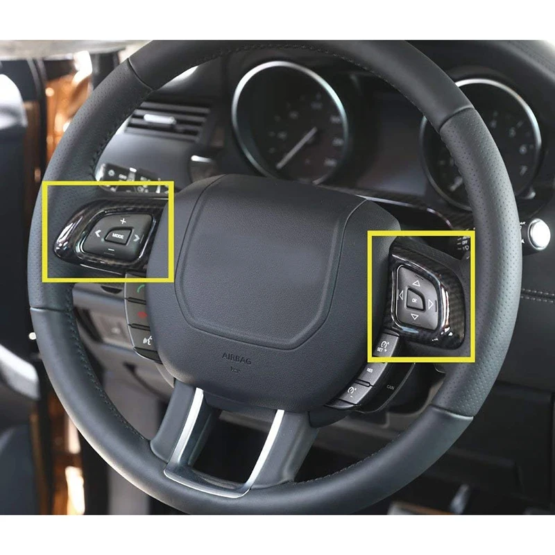 ABS Car Control Frame Trim 2Pcs for Land Rover Range Rover Evoque 2012- Car Accessories(Carbon fiber