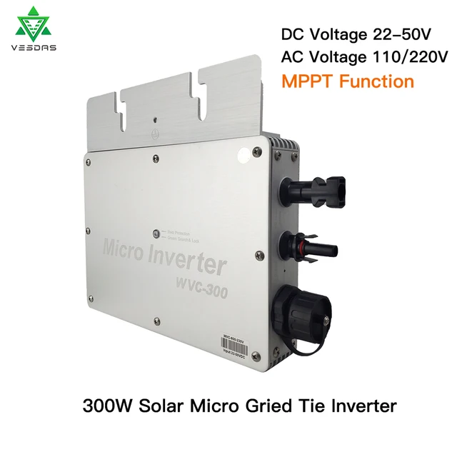  US $79.73  WVC300 Solar Power Panel Inversor Micro MPPT Grid Tie Inverter 24V 220V Pure Sine Wave Inverter 22-