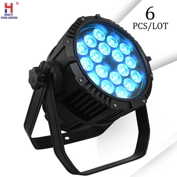 

Par Led Stage Wash Light 18x15W Waterproof Ip65 RGBWA 5in1 Strobe Effect For Dj Band Show 6pcs/lot
