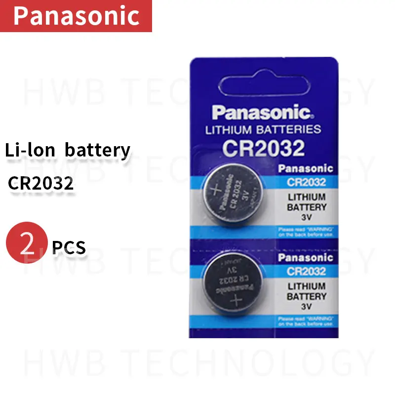 

PANASONIC 2pcs cr2032 DL2032 ECR2032 5004LC KCR2032 BR2032 3v button cell coin lithium batteries for watch car toy