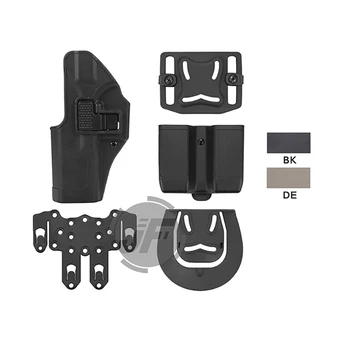 

Tactical CQC Serpa Quick Left Paddle Belt Loop Pistol Holster w/ MOLLE Platform & Magazine Pouch For Glock 17 19 22 23 31 32