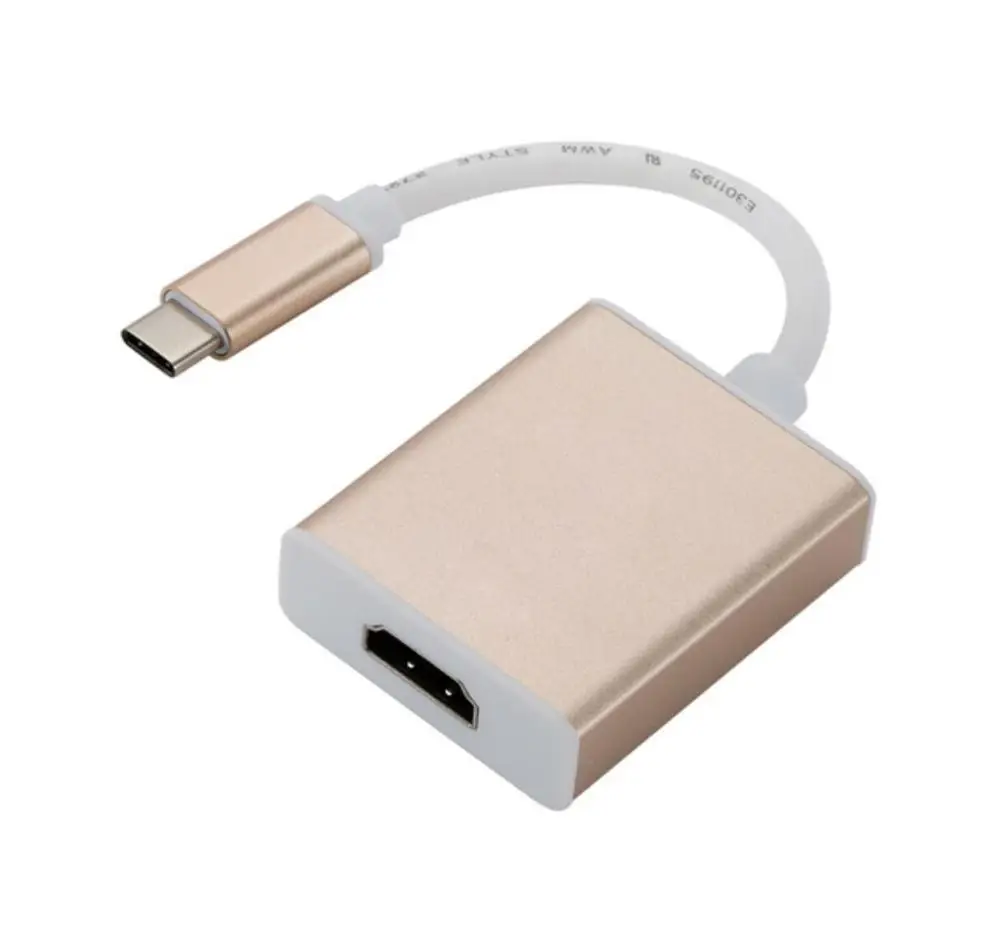 Золотой USB 3,1 type-C к HDMI VGA USB 3,0 USB-C зарядный концентратор с 3,5 аудио адаптером для MacBook Xiaomi 9 samsung S9 huawei P30 - Цвет: Золотой