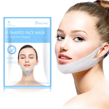 

5Pcs Face Masks V Shape Face Mask Face Skin Care V Shaper Chin Line Contour Lifting Up Firming Moisturizing Masks Anti-Aging