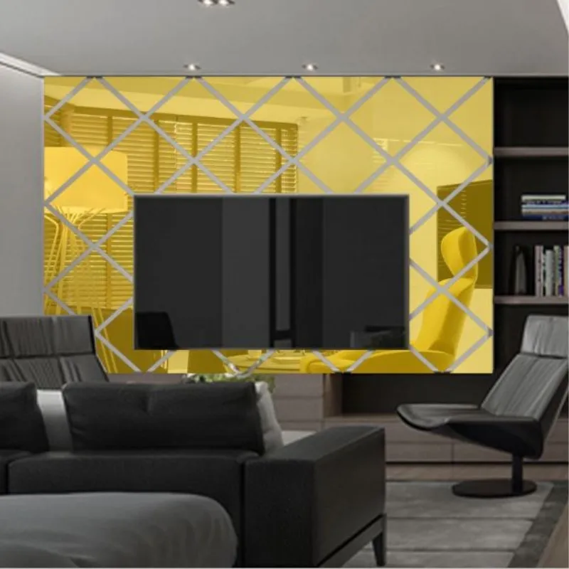 3D стикер на стену 13 шт./Партия DIY Декор на стену зеркало стикер на стену s для гостиной ТВ задний план украшения наклейки для украшения дома