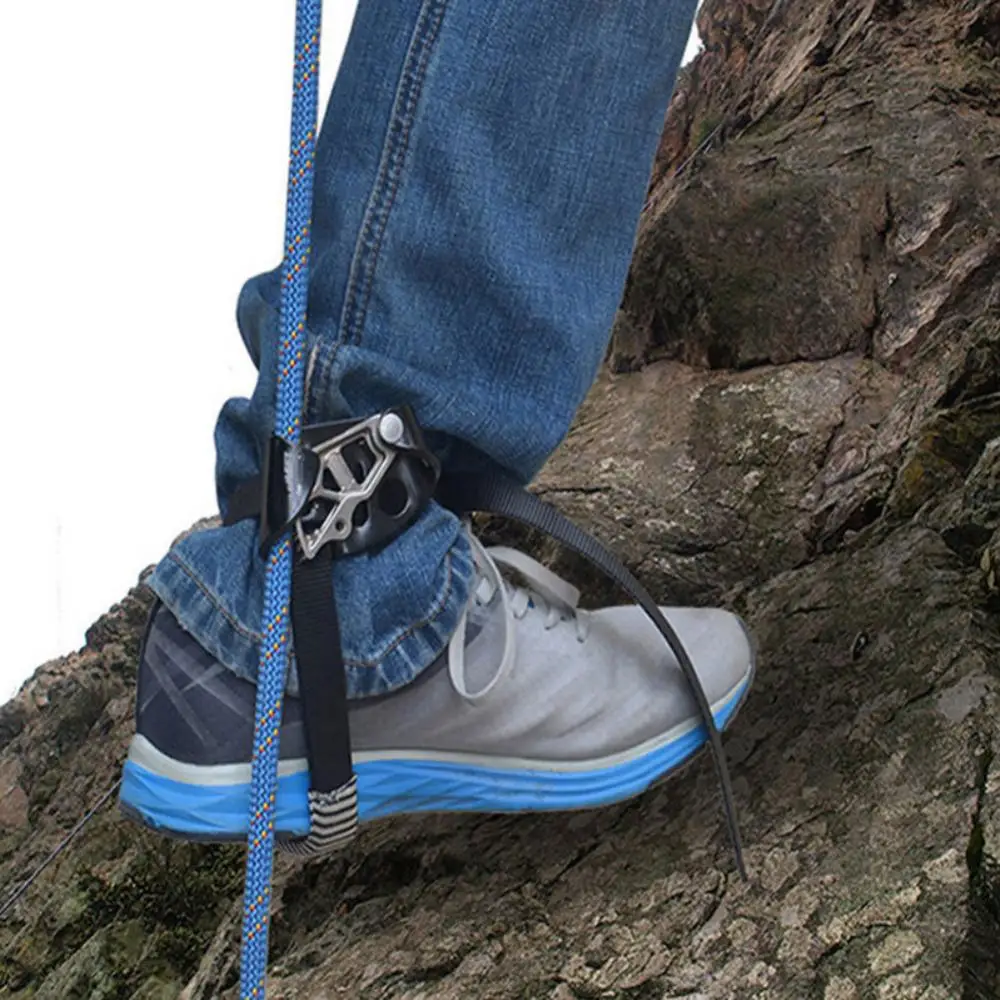 Left/Right Foot Ascender Riser Rock Climbing Mountaineering Safety Equipment Indoor Sport Accessory for Camping Hiking Equipment