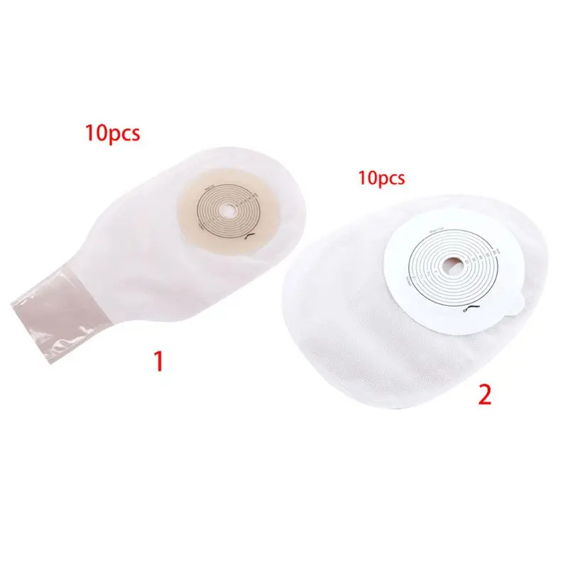 10 шт взрослых одноразовые сумки с колостомией Ostomy поставки Drainable мешок для Ileostomy Stoma уход открытый закрытый конец Cut-to-Fit