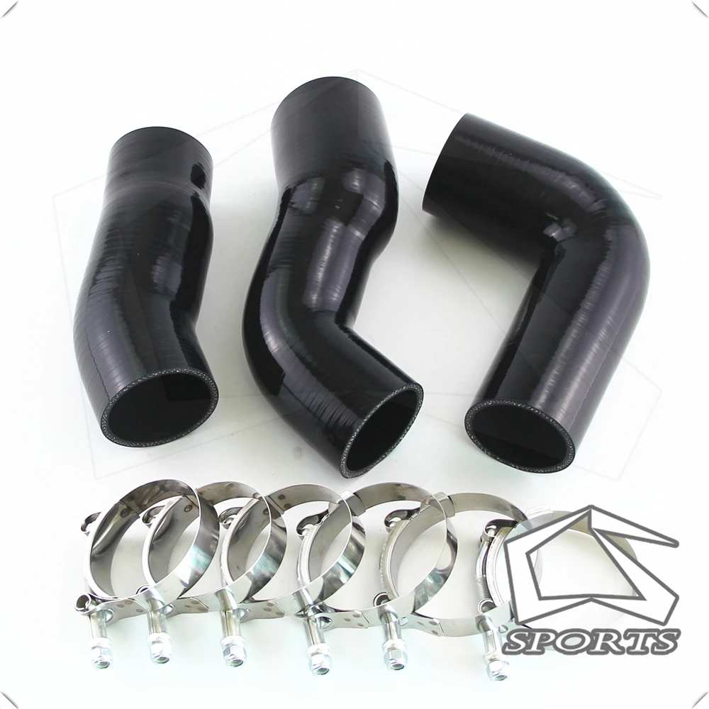 Силиконовый интеркулер турботруба шланг с Т образными зажимами комплект