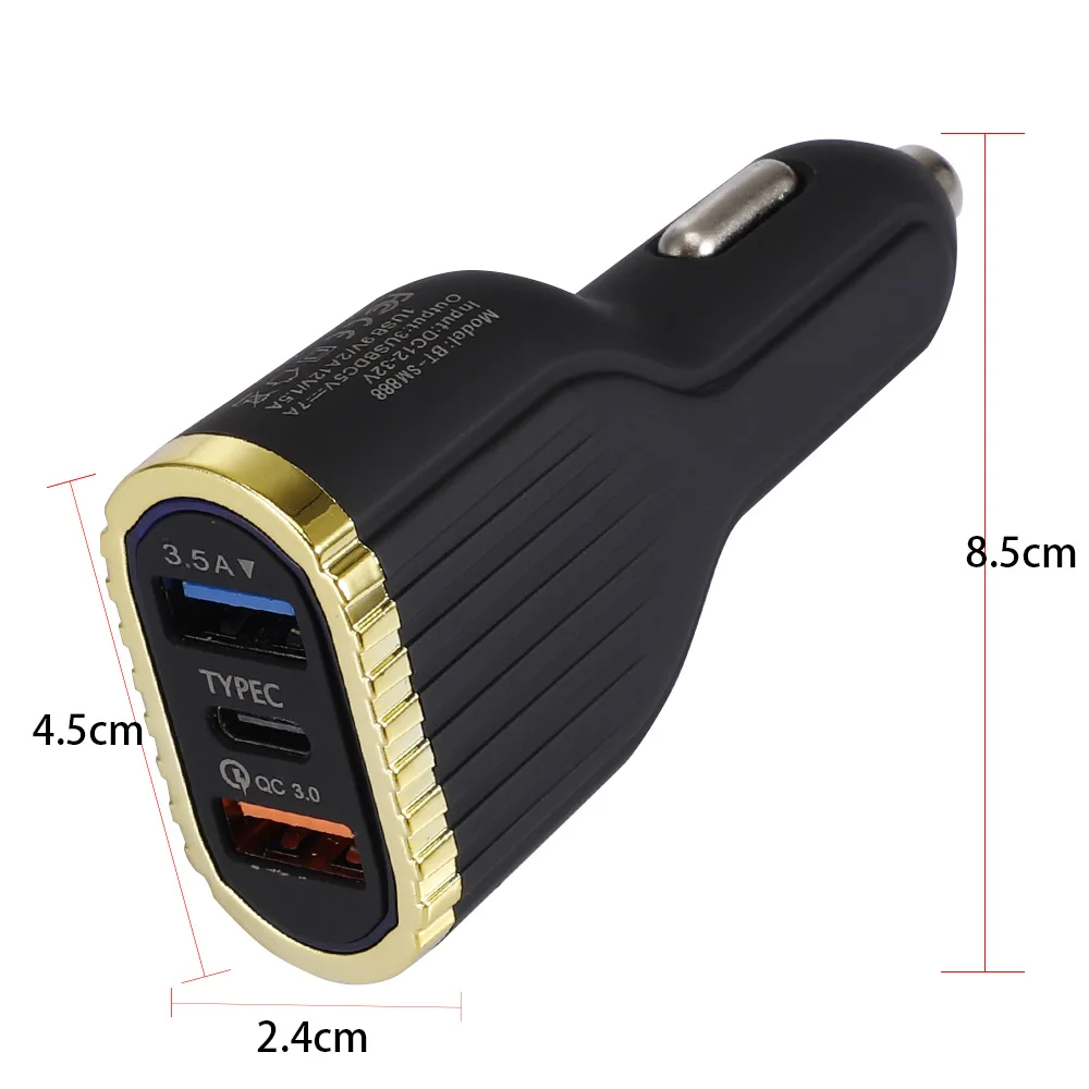 Автомобильное зарядное устройство Bakeey Quick Charge Dual usb type-C PD для Iphone 8 Xiaomi mi9 huawei P30 Pro QC3.0 5A Fast PD для смартфона