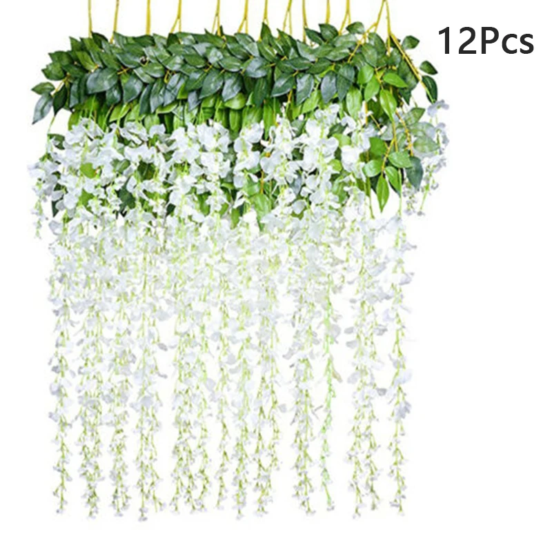 

Artificial Silk Wisteria Leaf Garden Hanging Flower Ivy Vine Decoration Sets