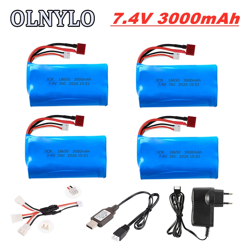 7 4 V 3000mAh 2S литий-полимерная батарея для Wltoys 144001 A959-B A969-B A979-B 12428 12423 Q39 Аккумулятор