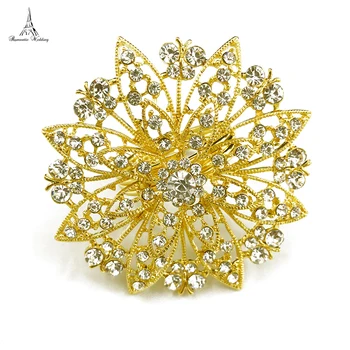 

New Style Rose Gold Napkin Rings Wedding Party Crystal Dinner Decor Napkin Buckle