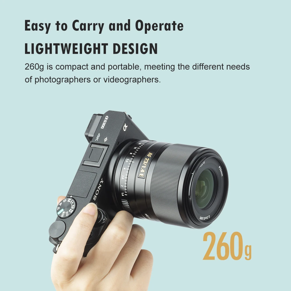 Объектив Viltrox 23 мм F1.4 STM AF с автофокусом объектив большой апертурой для Sony E mount Cameras