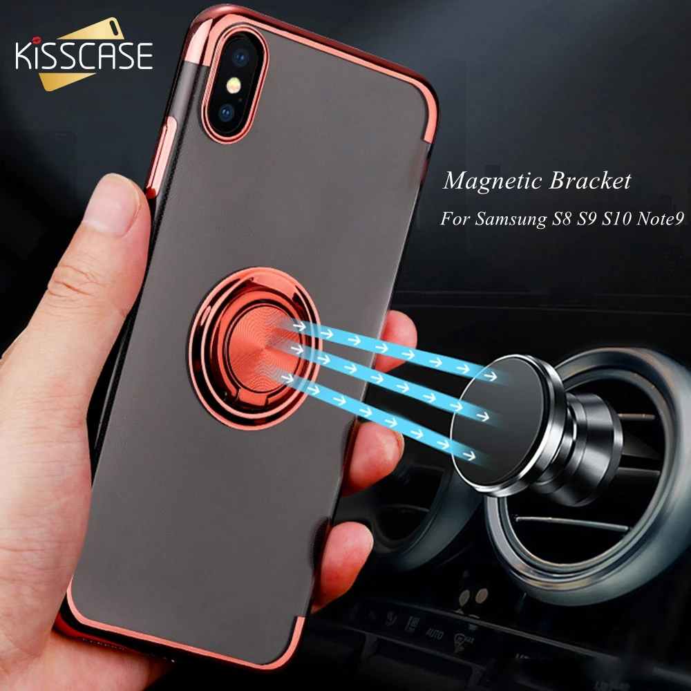 KISSCASE держатель с магнитным креплением чехол для телефона samsung S8 S9 S10 Plus S10E