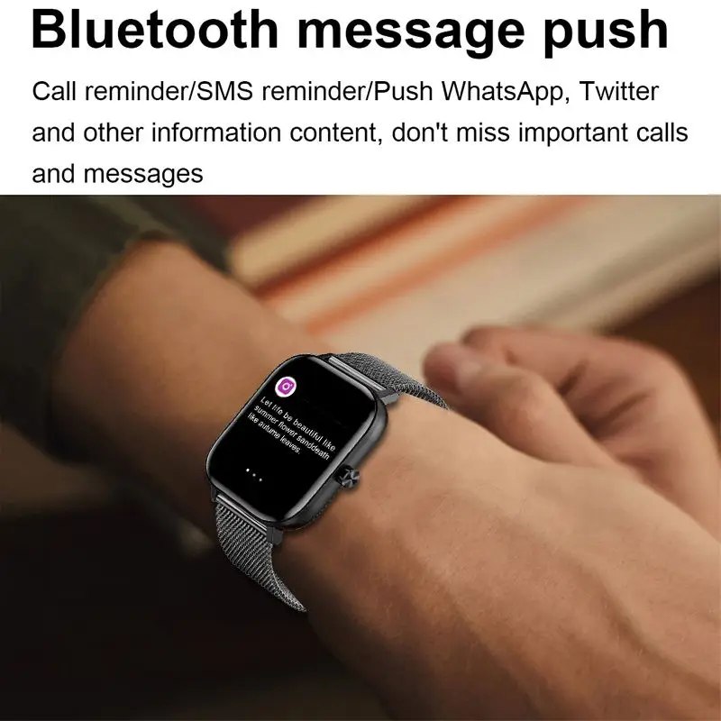 US $21.99 LIGE New P8 Color Screen Smart Watch Women men Full Touch Fitness Tracker Blood Pressure Smart Clock Women Smartwatch for Xiaom