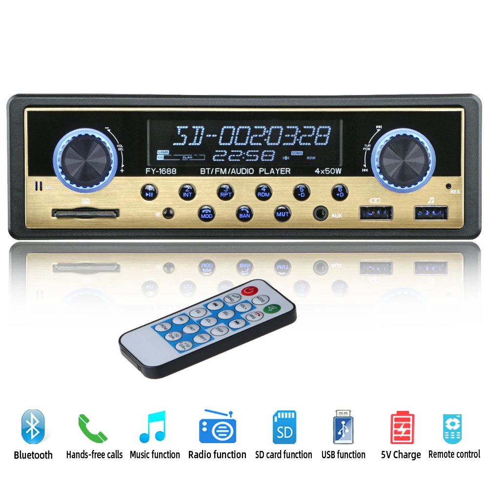 Autoradio 1 din Radio samochodowe Coche kompatybilny z Bluetooth