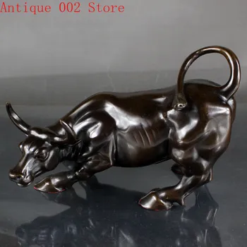 

Big Wall Street Bronze Fierce Bull OX Statue decorations home decoration accessories